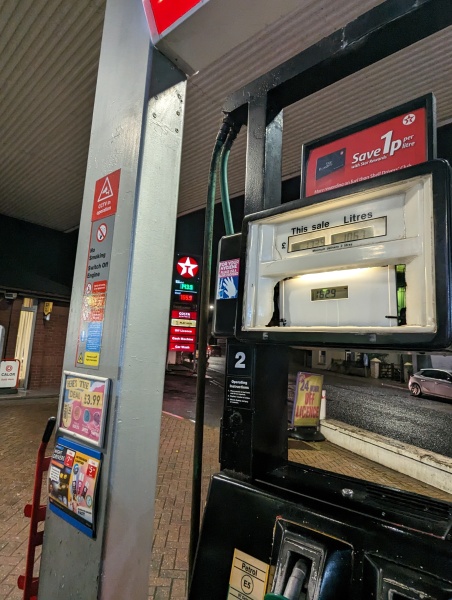 Fuel price different at till from advertised price.
