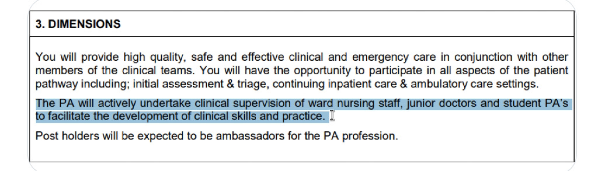 To be so hurt to have been replaced by a Physician's Associate?