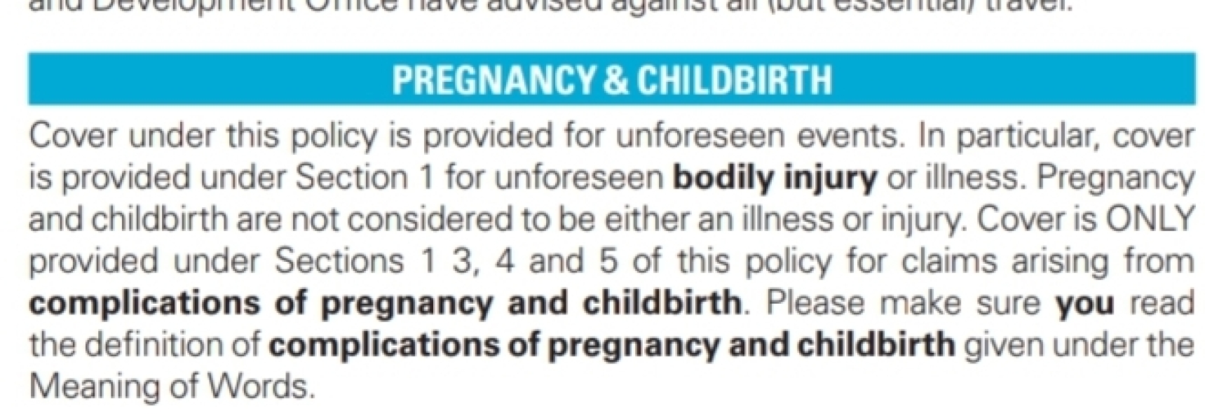 To not update travel insurance