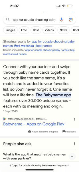 Please, tell my wife that her names suggestions are awful!
