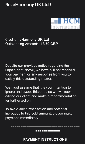 WARNING- I got trapped in eharmony contract