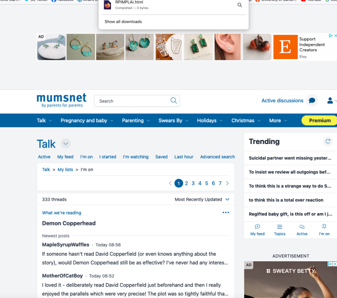 adverts are auto-downloading something on my computer