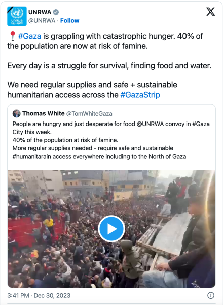 Catastrophic hunger - 40% of Gaza's population at risk of famine