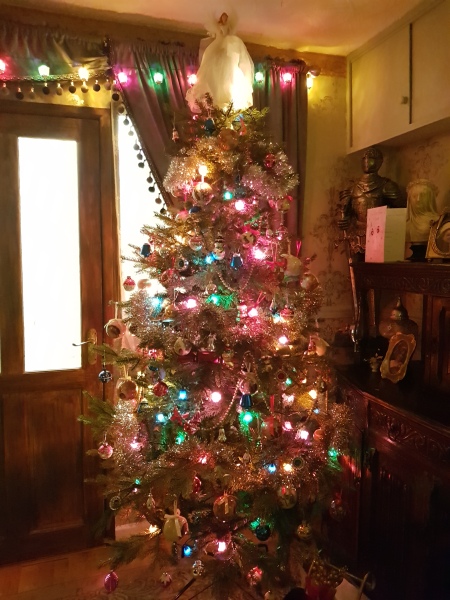 Coloured Christmas tree lights