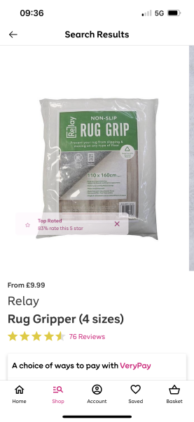 Underlay or grip for rug?