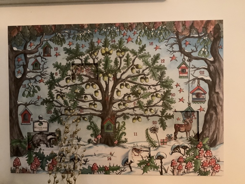 Picture advent calendars that add to the scene rather than have random pictures behind the doors