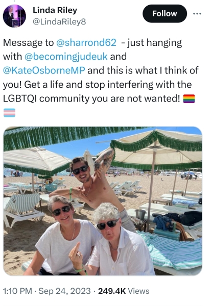 Kate Osborne MP: 'My NY Resolution is to block T*rfs'