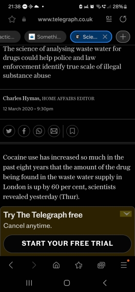 Something sinister going on about Cocaine in the UK