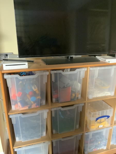 To just throw out most of the toys and start over?