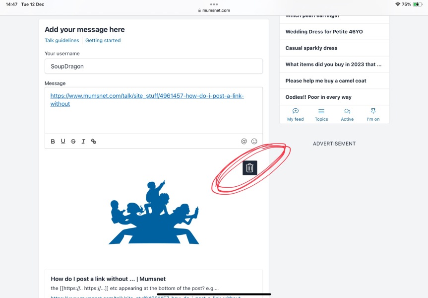 How do I post a link without ...