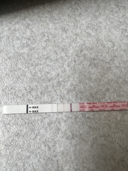 Positive pregnancy test 4-5 weeks after DTD