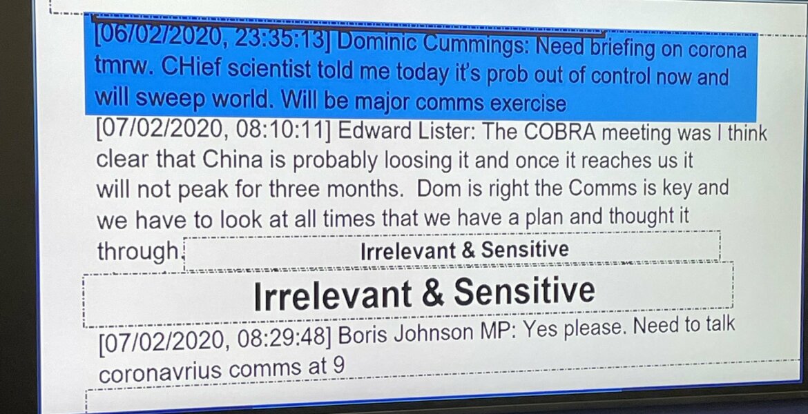 Dominic C Covid evidence 2