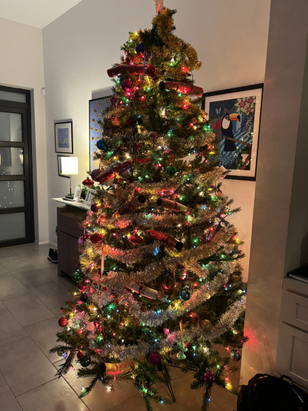 Coloured Christmas tree lights