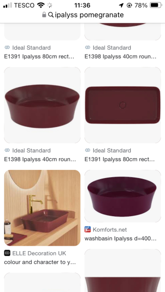 Coloured bathroom suites