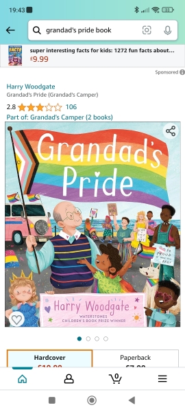 Grandad's Pride is being read on milkshake on channel 5 - not acceptable! AIBU