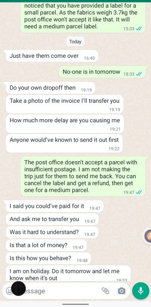 Advice please regarding an awkward customer