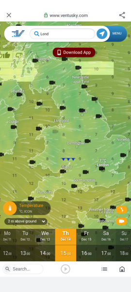 Ventusky now has webcams worldwide