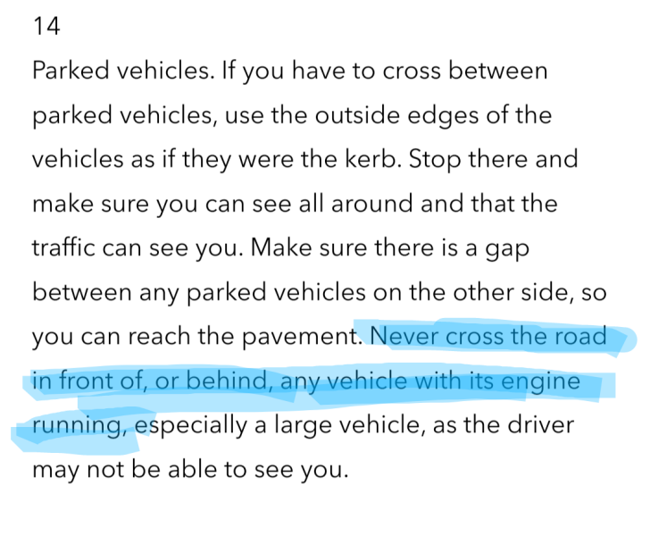 Pedestrian vs car
