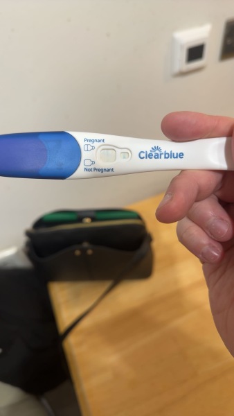 Clear blue test. Evap line or positive