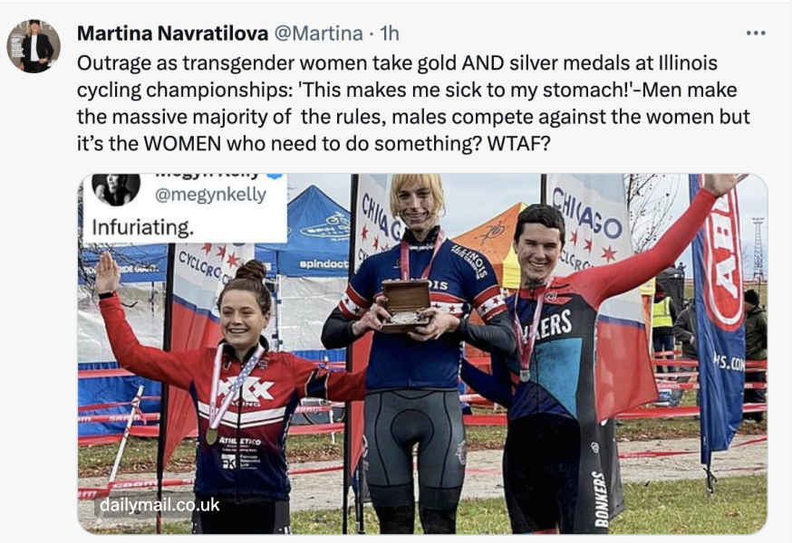Women's cycling: bronze medalist is the only woman on the podium