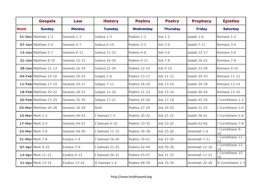 Bible in a year (or less!)