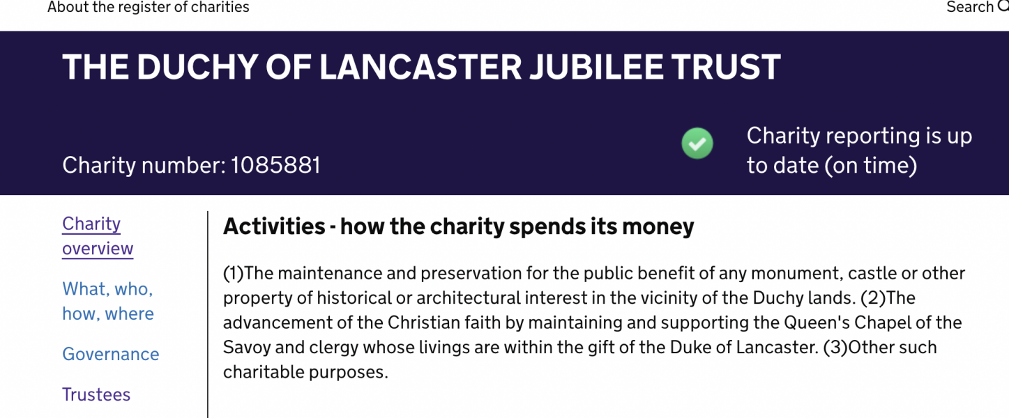 Duchy of Lancaster Theft