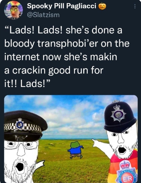 Everyone scarper, the rozzers are coming