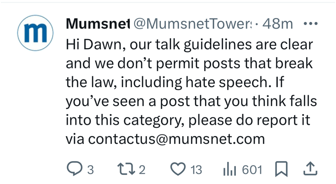 Aibu to point out that 'Mumsnet' is currently trending on Twitter/X because a labour MP has (rather comically) reported it to the police?