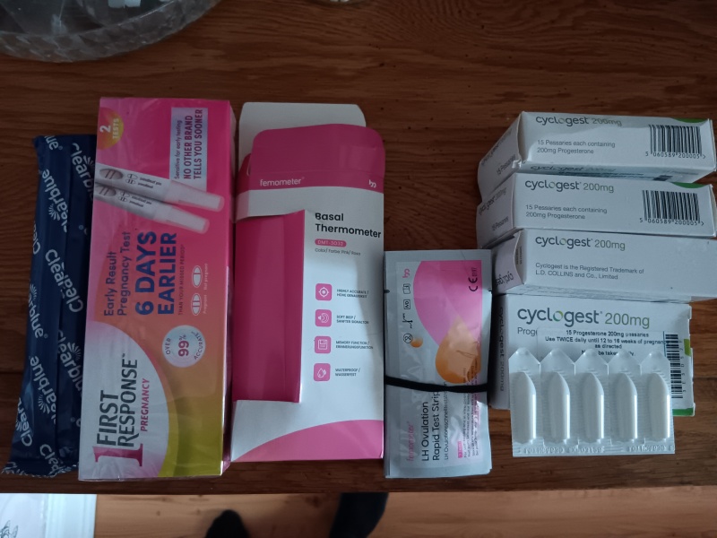 Have some cyclogest and pregnancy tests going free 😊