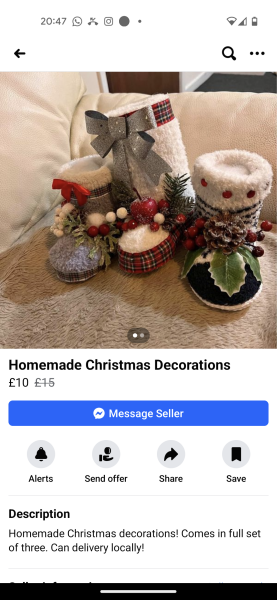 Homemade Christmas tat for sale....