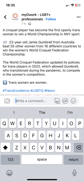 The women’s croquet world champion…
