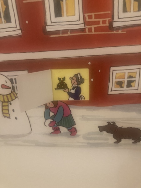 Picture advent calendars that add to the scene rather than have random pictures behind the doors