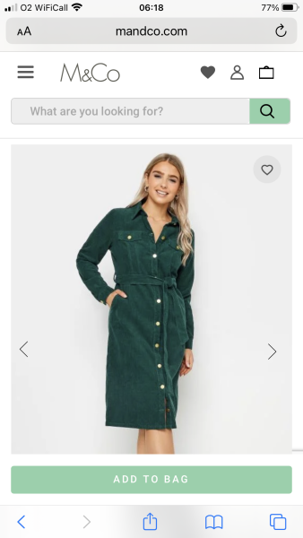 Cord dress hunt