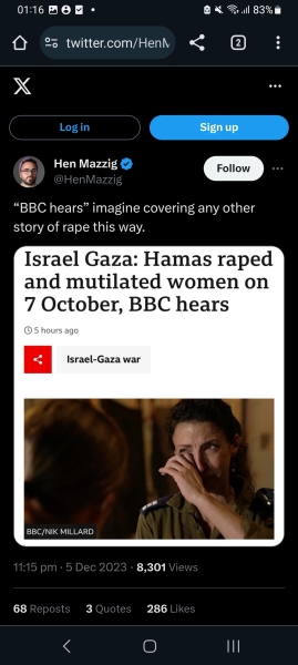 Feminism, rape, and Israel. Content warning.