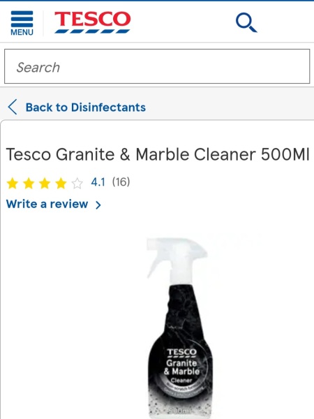 Quartz worktop cleaner