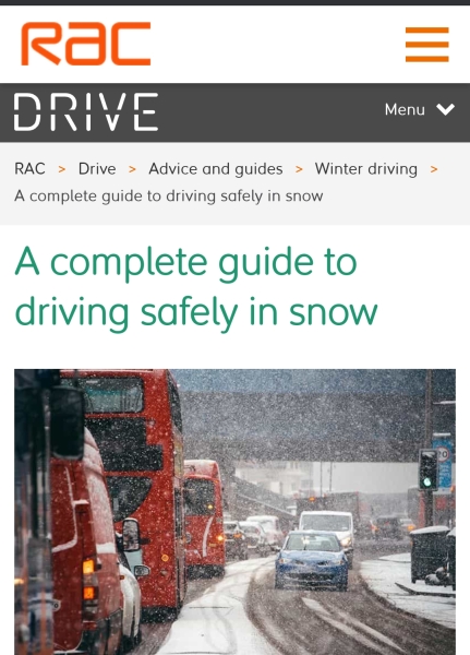 Driving in the snow how