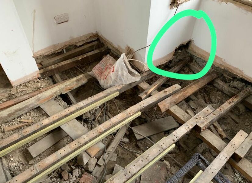 Advice on bay window damp and mysterious hole