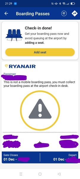 To warn you of the latest extra charge Ryanair are doing