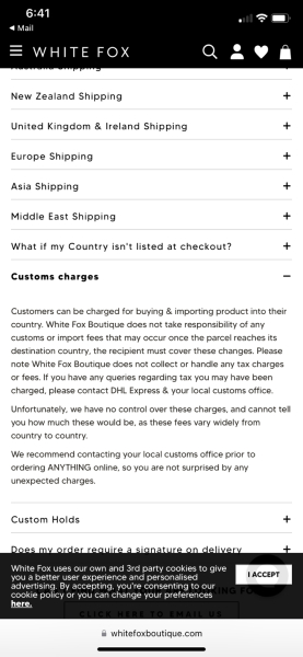 White Fox refund