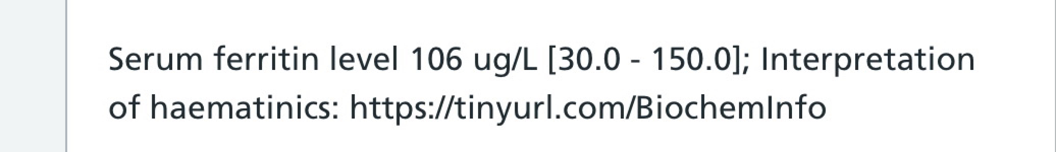 Help with ferritin levels
