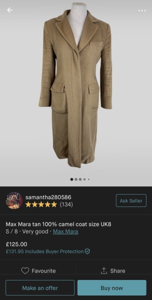 Please help me buy a camel coat