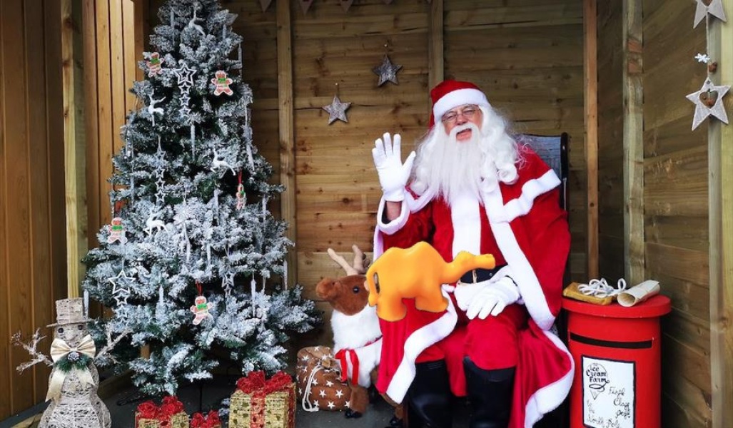 Is anyone here clever enough to put my camel in Santa's grotto? (Pic of my mascot included)