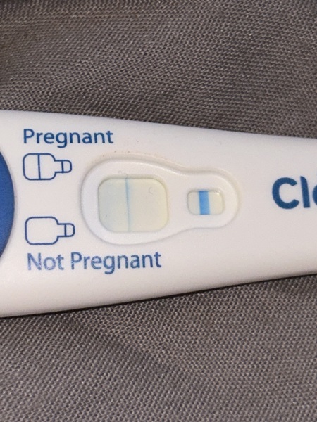 Evap line on clear blue???