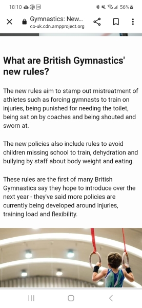 Shock at new gymnastics rules