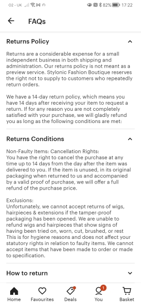 How do I stand with the online purchase which I feel is not fit for purpose?