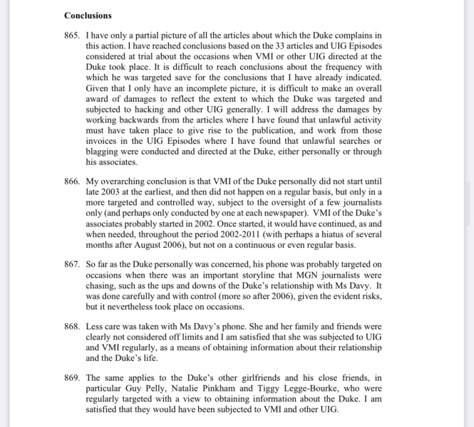 Extensive Phone Hacking by MGN