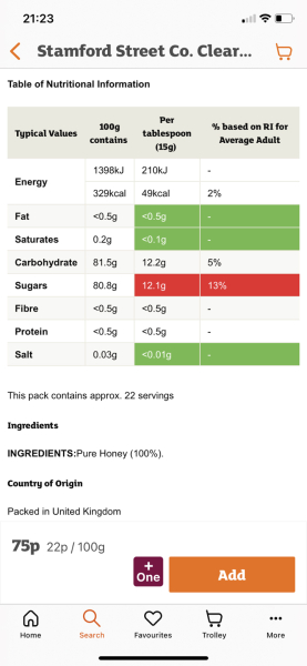 Honey for a cough child one in 2 weeks