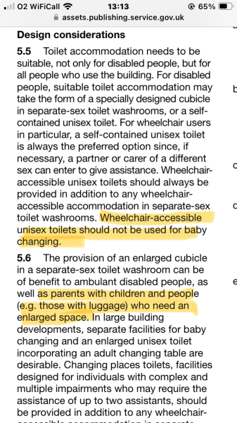 Banging on the door of the Accessible Toilet