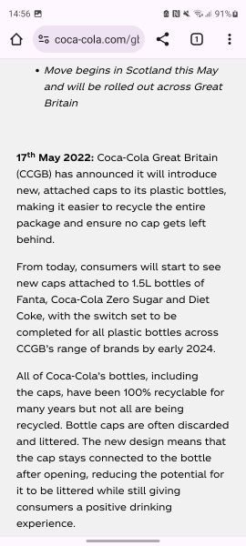 What is going on with plastic bottle caps?