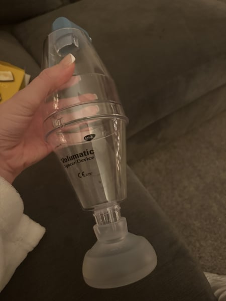 Please help me use inhaler with spacer 7 month old